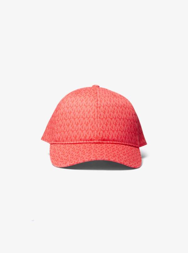 Damske Klobuky Michael Kors Logo Print Stretch Cotton Baseball Cap Hnede Ruzove - Doplnky Michael Kors Vypredaj | ROYGH-8794